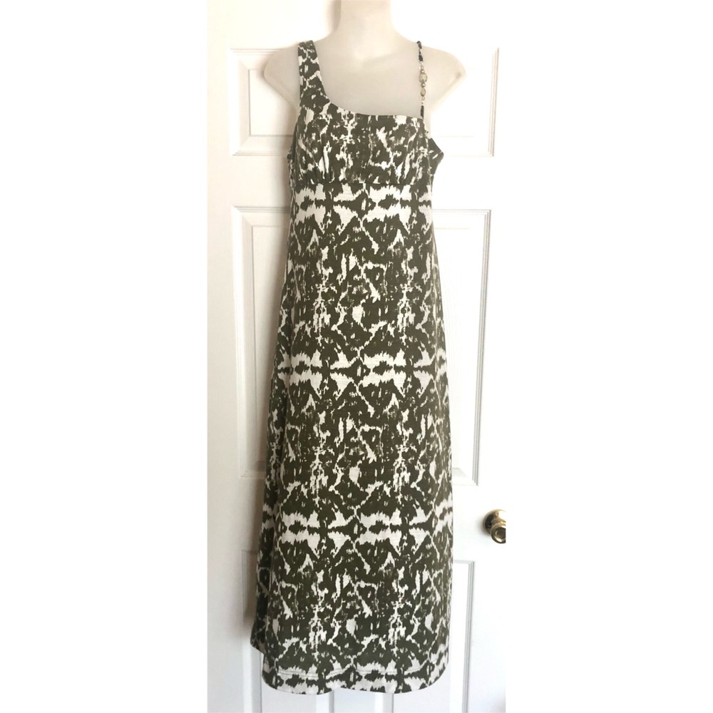 Fresh Brewed Patterned Maxi Dress with Beaded Strap
